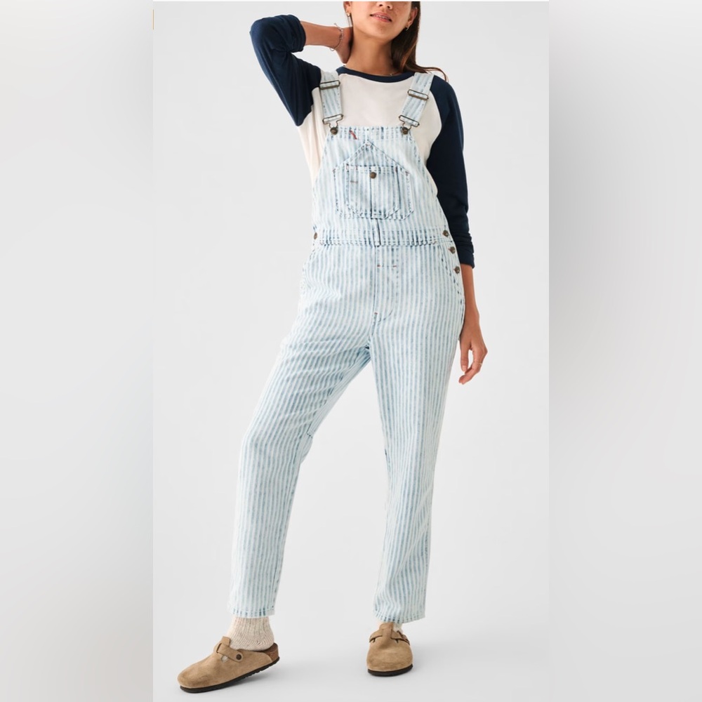 Faherty Striped Overalls